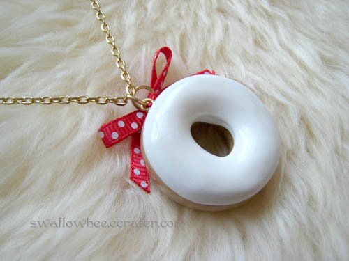 Sweet Frosted Donut Necklace