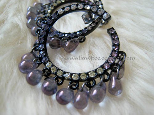 Seductive Black Drops Earrings