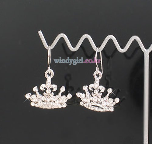Sparkling Crown Earrings