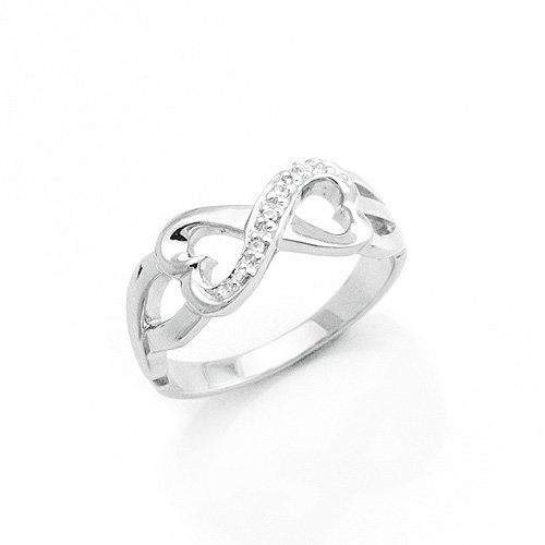 Sterling Silver Heart Shape Fashion Ring