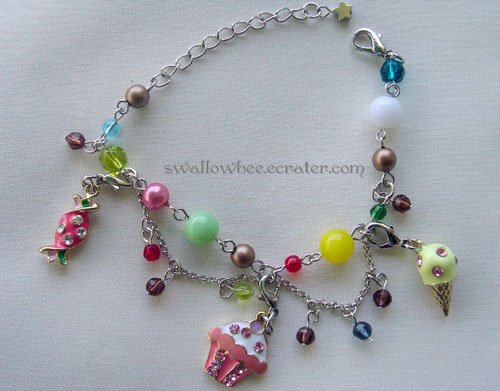 Cool Summer Ice Cream Charm Bracelet