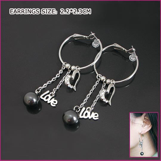 Stylish Love Pearl Earrings