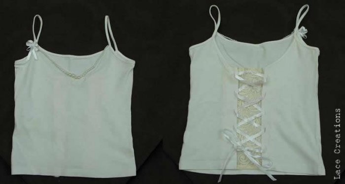White Lace Spaghetti