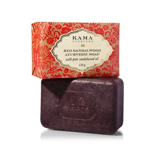 Kama Ayurveda Red Sandalwood Ayurvedic Soap with Pure Sandalwood Oil, 120g