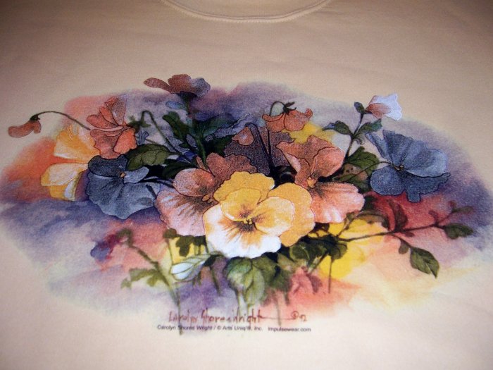 Pansy Bouquet NEW Lg Yellow Sweatshirt