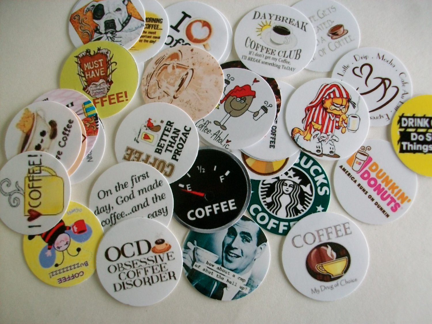 I Love My Coffee 1" Round Images