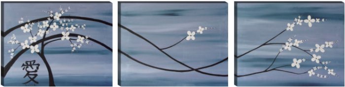 Asian Floral Tree Abstract FENG SHUI Painting LOVE