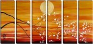 Huge Feng Shui Floral Asian Abstract Tree Painting-Sunset