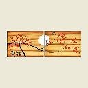 Asian Feng Shui Style Floral Tree Art Painting - Happy and Love Symbols