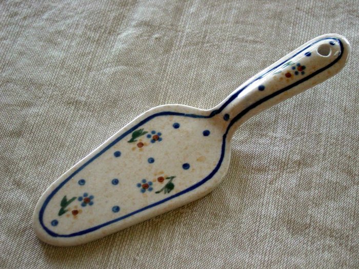 Polish Pottery Dessert Server Meadow Zaklady Ceramiczne Boleslawiec Poland