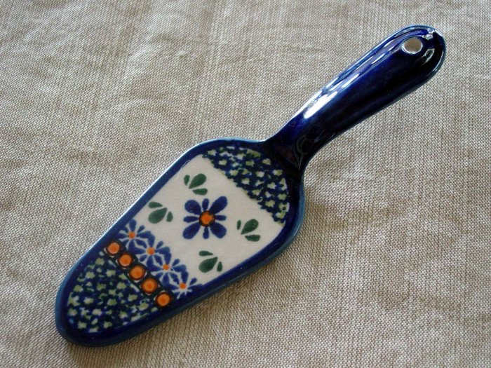 Polish Pottery Unikat Signed Dessert Server New Hope Boleslawiec Poland