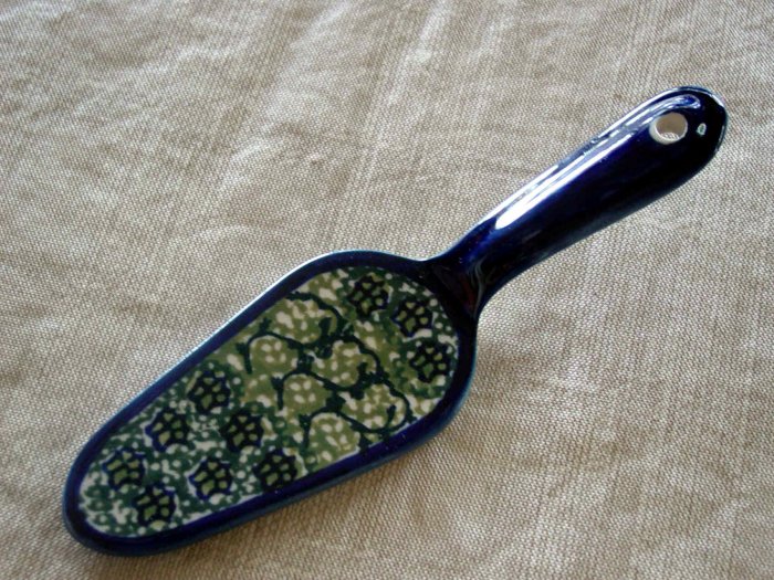 Polish Pottery Unikat Signed Dessert Server Shannon Boleslawiec Poland
