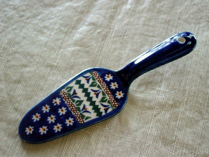 Polish Pottery Unikat Dessert Server Boleslawiec Poland Art 104 Signed!