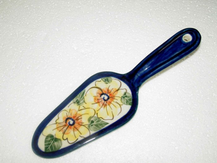 Polish Pottery Unikat Dessert Server Art 126 Signed! Boleslawiec Poland