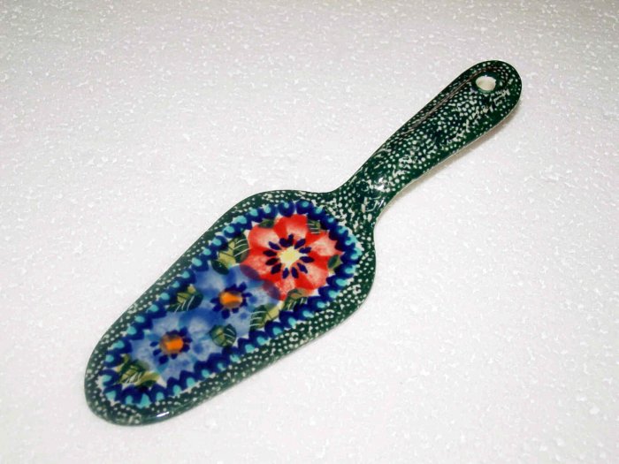 Polish Pottery Unikat Dessert Server Art 129 Boleslawiec Poland Signed!