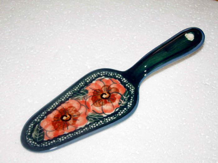Polish Pottery Unikat Dessert Server Art 124 Signed! Boleslawiec Poland
