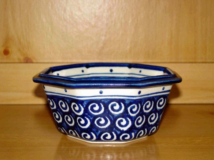 Polish Pottery Bowl 8 Side Veggie Boleslawiec Poland