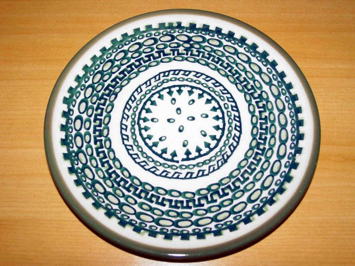 Polish Pottery Dessert Plate Exclusive Unikat Boleslawiec Poland