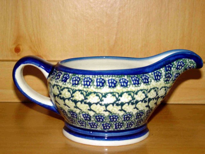 Polish Pottery Stoneware Boleslawiec Unikat Gravy Boat Shannon Gat 1 Handsigned