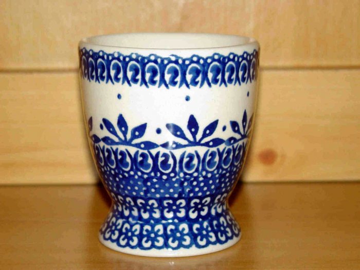 Polish Pottery Juice Cup Polish Lace Pattern Boleslawiec Poland