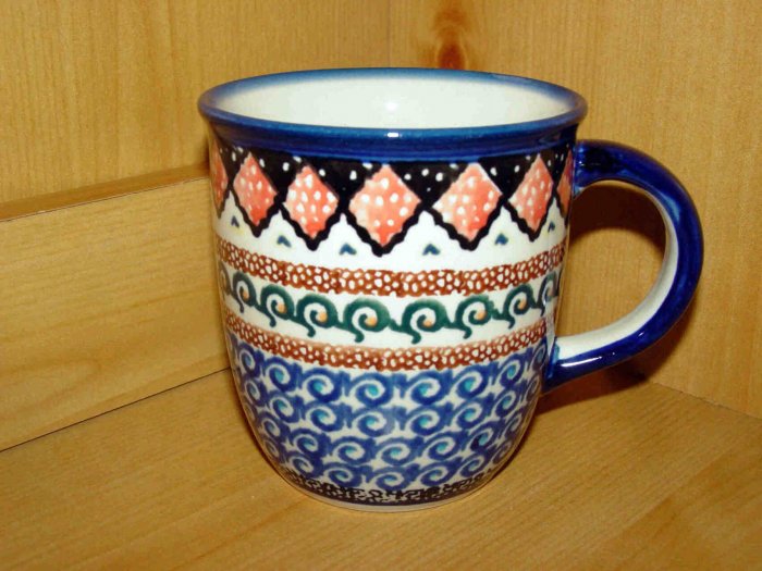 Polish Pottery Coffee Cup Unikat Zaklady Ceramiczne Art 108 Handsigned
