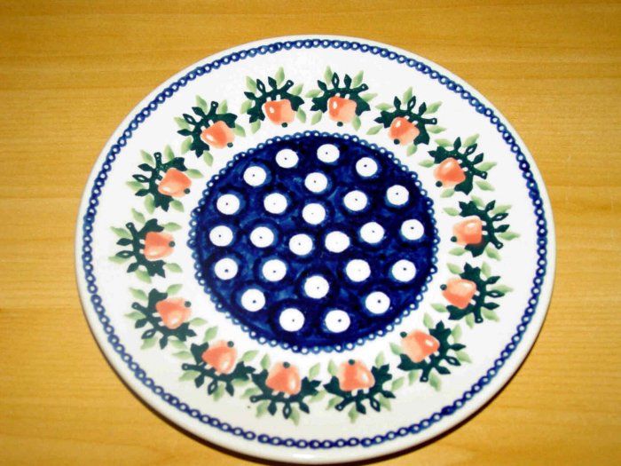 Polish Pottery Dessert Plate Strawberries Boleslawiec Poland
