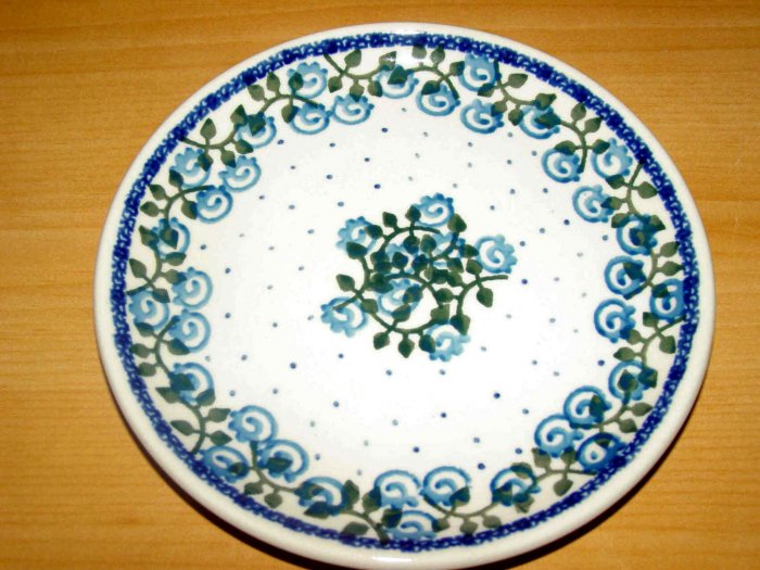 Polish Pottery Dessert Plate Little Flower Boleslawiec Poland