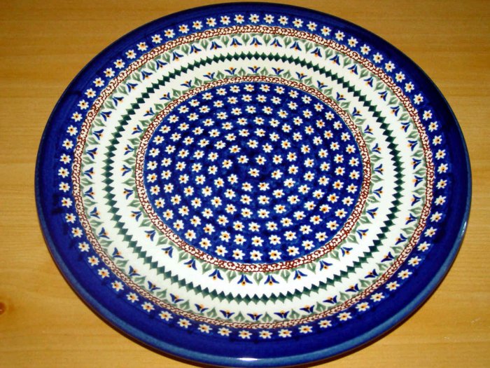 Polish Pottery Dinner Plate Unikat Art 104 Signed Zaklady Ceramiczne Boleslawiec Poland