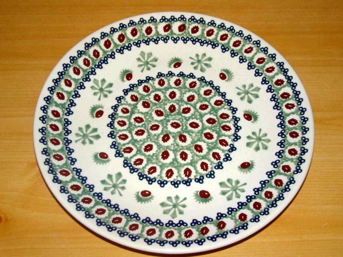 Polish Pottery Dinner Plate Chestnut Boleslawiec Poland