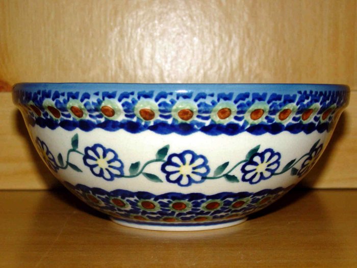 Polish Pottery Bowl Unikat Flutterby Boleslawiec Poland