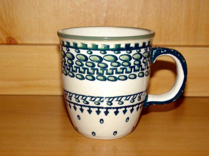 Polish Pottery Coffee Cup Exclusive Unikat Boleslawiec Poland
