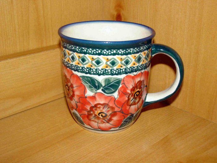 Polish Pottery Coffee Cup Art 124 Unikat Zaklady Ceramiczne Handsigned