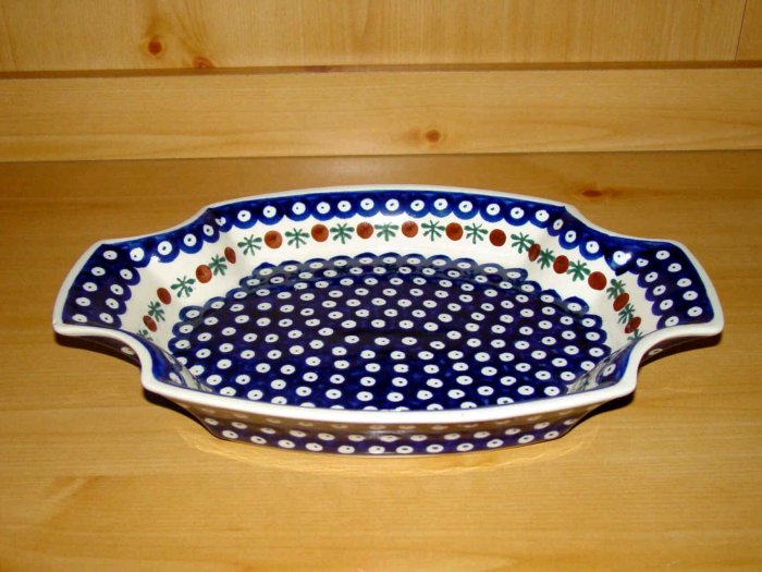 Polish Pottery Serving Tray Dish Nature Zaklady Ceramiczne Boleslawiec