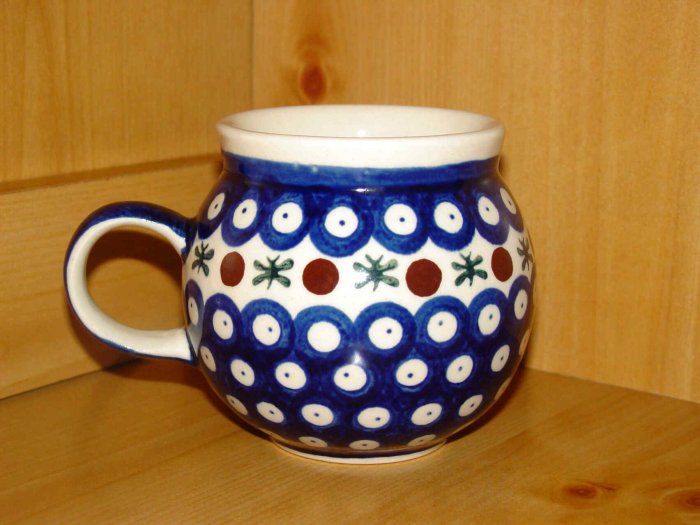 Polish Pottery Bubble Mug Nature Wiza Boleslawiec Poland