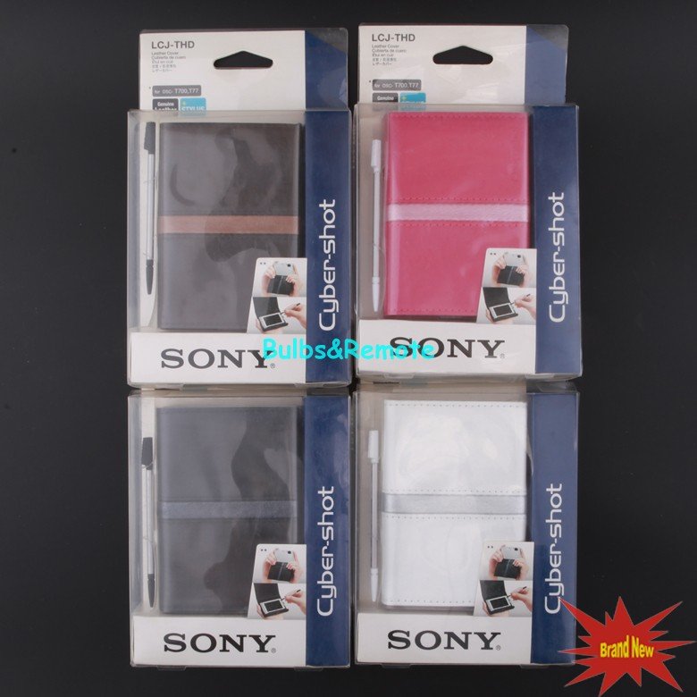 Genuine for Sony LCJ-THD Leather Cover with Stylus Bag for DSC-T700 DSC-T77