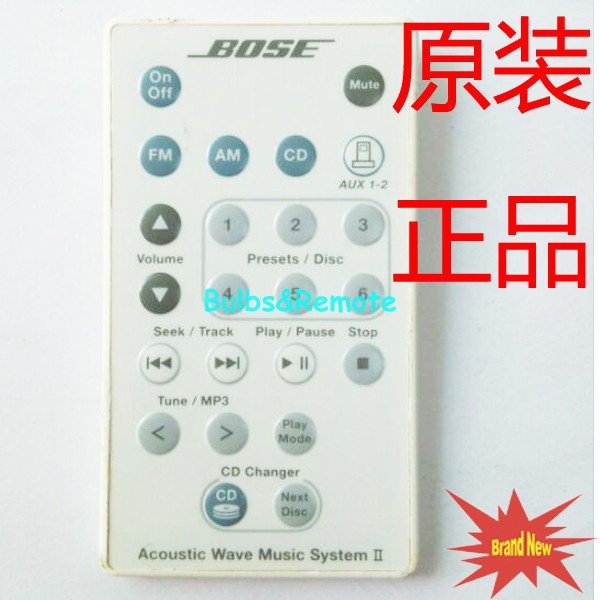For Bose Acoustic Wave Music System II Remote Control White Color