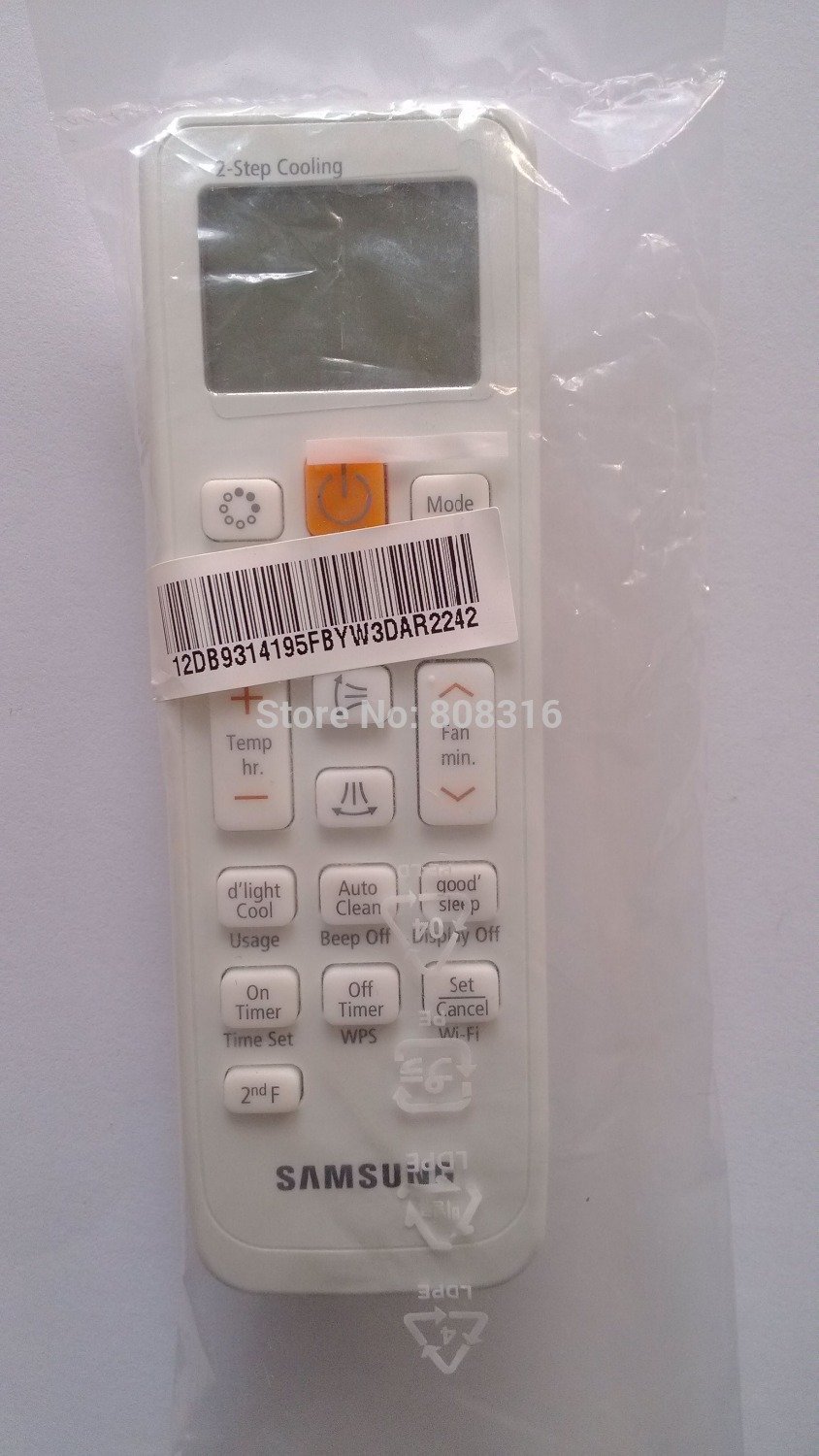 db93-14195f Remote control For SAMSUNG Air Conditioner with wifi button