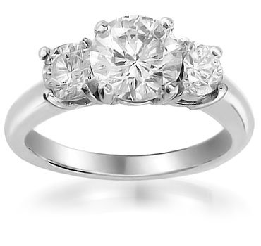 2 Carat Briolite Past Present Future Ring