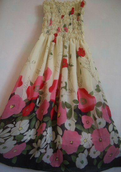 Floral Red tube dress