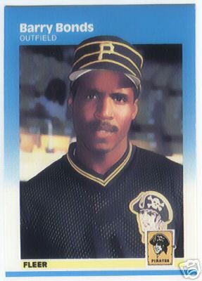 1987 fleer barry bonds rookie card great condition