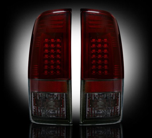 Part # 264176RBK - DARK RED/SMOKED LED Tail Lights Ford Superduty 2008-2012