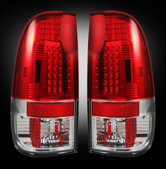 Part # 264176RD - RED LED Tail Lights Ford Superduty 2008-2012