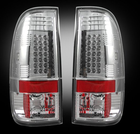 Part # 264176CL - CLEAR LED Tail Lights Ford Superduty 2008-2012