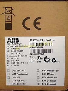 NEW ABB inverter ACS355-03E-07A3-4 380V 3KW good in condition for industry use