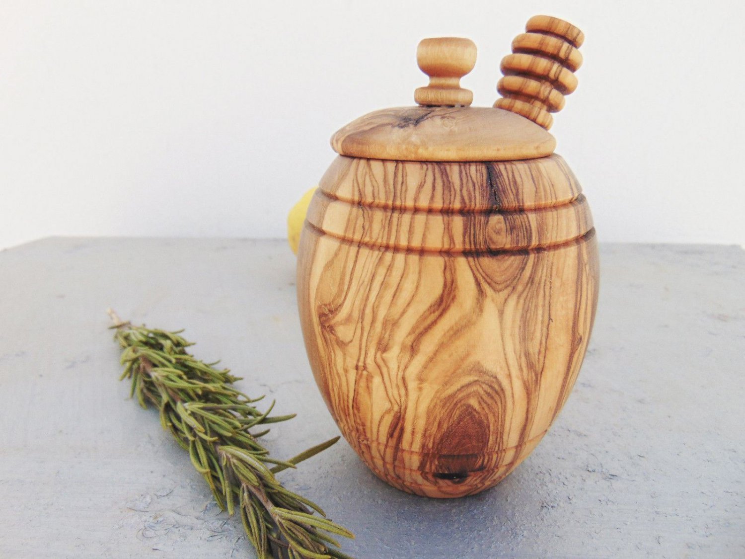 Wooden Honey Pot And Dipper At Monica Miller Blog