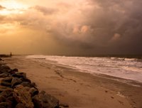 Storm on the beach