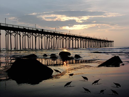 Sunrise fishing Pier Carolina Beach