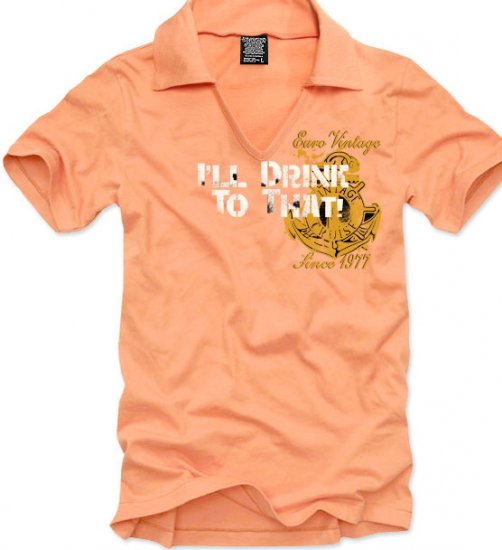 V-neck short sleeve men's t-shirt - Euro Vintage