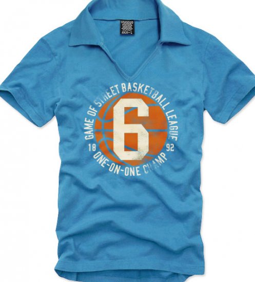 V-neck short sleeve men's t-shirt - Basketball 6