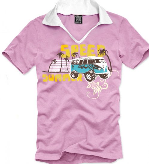 V-neck short sleeve men's t-shirt - Speed Summer